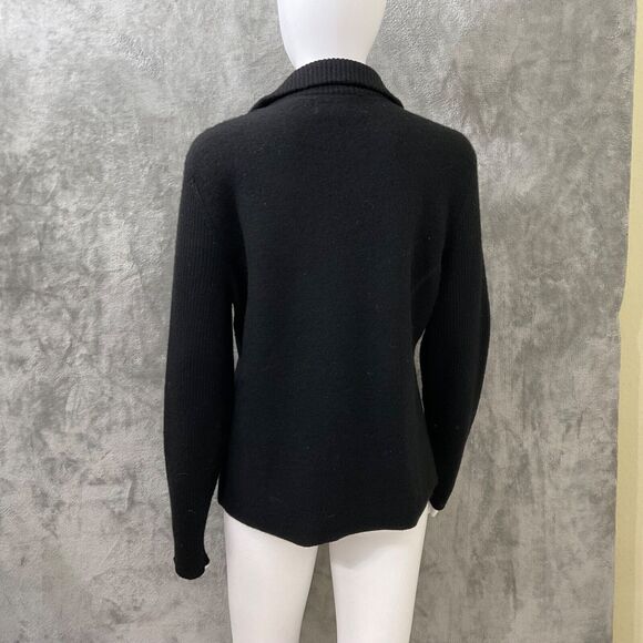 Casual Corner Annex Zip Cardigan Sweater women’s M Wool new Zealand Vtg. Pockets - Picture 3 of 8